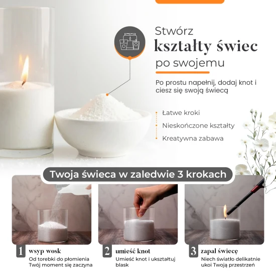 -15% Zestaw do świec sypanych 1 kg