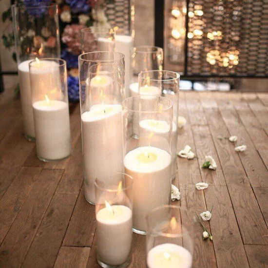 Pearled Candle Set 1 kg (Lavender)